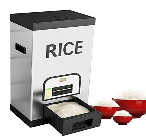 COERSD Reisspender, Intelligenter Reisbehälter, Arbeitsplatte, Abdichtender Vorratsbehälter Für Mehlkörner, Müslieimer Für Küche Und Speisekammer, Edelstahl, 10 Kg/15 Kg/20 Kg-20kg