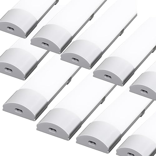 Cecaylie 10er LED Feuchtraumleuchte 150 cm 48W, IP65 Werkstattlampe