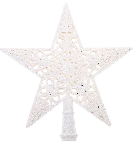 Luxshiny Weihnachtsbaumspitze Aus Glänzender Hohler Stern Für Festliche Dekoration Leicht Und Langlebig Für Weihnachtsbäume Und Festliche Anlässe