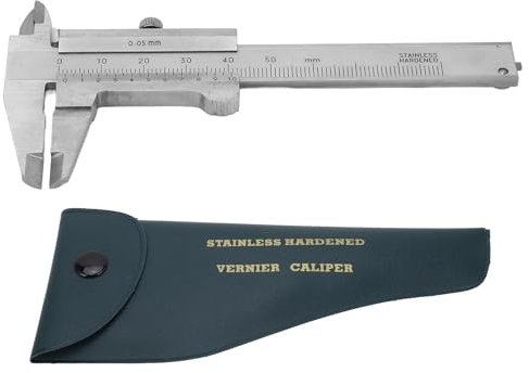 Mini calibrador vernier, acero inoxidable, 0-50 mm, doble escala, 4 modos de medición, fácil de usar, amplio uso para joyeros