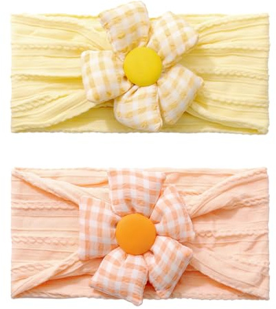 RTRTGS 2 Pezzi Fascia Elastica, Accessori Neonata, Fascette Per Capelli Per Fiocchi, Regalo Per Bambini Per Foto,baby