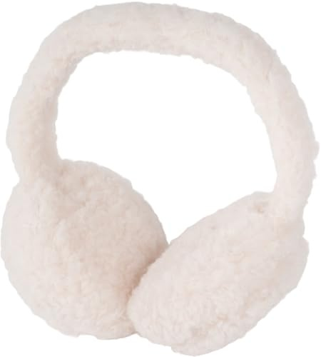 styleBREAKER Damen Ohrenschützer Teddyplüsch Flexibler Bügel | Ø 11 cm Ohrmuscheln aus Kunstfell, 27 cm langes Polyester-Band für sicheren Halt. Waschbarer Bezug. Mützen-Ersatz im Winter.
