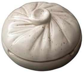 Aschenbecher Gedämpfter, gefüllter Aschenbecher in Brötchenform, Keramik mit Deckel, Aschenbecher, tragbarer Aschenbecher for den Innen- und Außenbereich, Büro, Haus, Garten Desktop-Aschenbecher