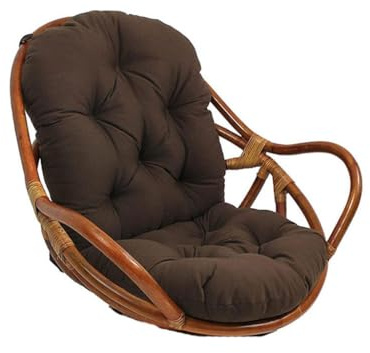 NIKSHI Schaukelstuhl Auflage Polster Kissen, Weich Verdickt Waschbar Sitzkissen, Gartenstuhl Ersatzpolster Schaukelstuhl/Drehsessel für Liege Rattan Garten Terrasse Matte, coffee-120×60cm