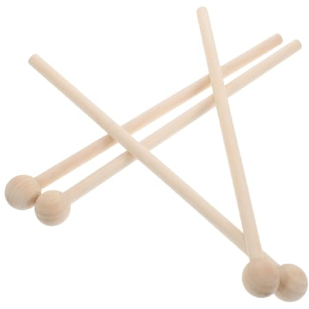ULTECHNOVO 2 Pares de Baquetas de Madera Agarre Cómodo y Diseño Ligero para Batería Ideales para Prácticas Personales y Presentaciones en Directo