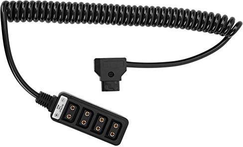 BAFOVY Fotografi Strömförsörjning, Plast D Kran Splitterkabel, Expanderbar 1 Till 4 Kabel, Längd 60 Cm och 100 Cm, Idealisk för Kameror och Bildskärmar (fjädertråd)
