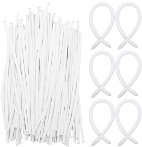 Yardwe 200 Globos Largos y Giratorios de Látex en Color Claro, 200 Piezas para Decoraciones de Fiestas, Bodas y Cumpleaños, Globos para Modelar y Crear Figuras Divertidas, Resistente