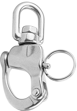 316 STAINLESS STEEL 70mm SWIVEL EYE SNAP SHACKLE - Boat/Sailing/Yacht/Sail