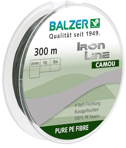 Balzer Iron Line 4 Camou 300 m Spule 0,10 mm/ 7,5kg