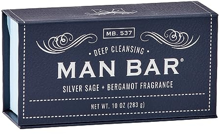 San Francisco Soap Company Silver Sage And Bergamot Fragrance Man Bar - Deep Cleansing - No Harmful Chemicals - Good for all Skin Types - Made in the USA