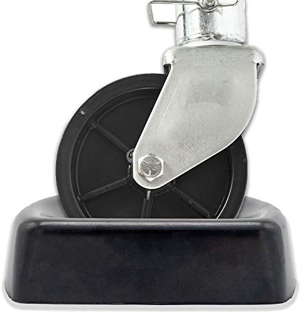 CARAVANTURE Jack Wheel Chock Dock Block – Fits 6 Caster, Heavy Duty Reinforced Rubber Stabilizer for Trailer, RV, Boat, Camper, Jet Ski – Secure, Prevent Rolling, Weather-Resistant, High Grip Lock
