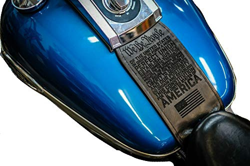 We The People US Constitution Leather Gas Tank Panel Bib Compatible with Harley Davidson Softail