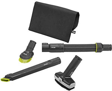 Ryobi 4-teiliges Staubsauger-Zubehör-Set für RYOBI 18 Volt One+ Evercharge Stab-Staubsauger, Schwarz, 2-in-1 robustes Schmutz-/Polsterwerkzeug, Handstaubsauger
