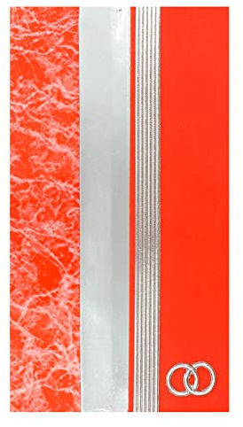 Pracht Creatives Hobby 7073-20235 Wachsplatten Mix rot/silber, 3 halbe Wachsstreifen mit einem Motiv, ca. 200 x 50 x 0,5 mm, zum Modellieren und Verzieren von Kerzen