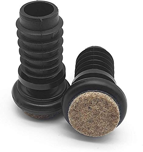 Enkotrade Gelenkgleiter mit Lamellen, 4er Set für Rohrinnen Ø 10-10,5 mm, Winkelgleiter Filz Möbelgleiter Stuhlgleiter Filzgleiter Bodenschutz Bodenschongleiter