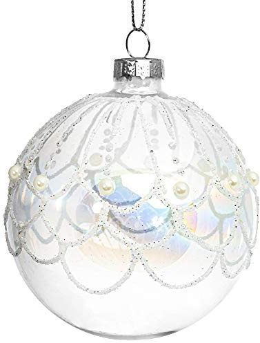 SIKORA Highlights 4er Set ausgefallene Christbaumkugeln aus klarem Glas besondere Weihnachtskugel Christbaumschmuck 8cm, Farbe | Modell:Modell Copenhagen klar, Höhe in cm:8 cm