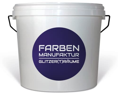 Fraben Manfaktur Glitzerfarbe Glitterwandfarbe Latex Glitter Dispersionsfarbe Wandfarbe Farben Manufaktur (altrosa silber, 2L)