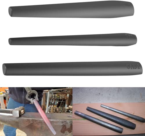 3 Pcs Blacksmith Drifts Kit Large Hammer Tomahawk Mouse Ax Drifts Hammer Eye Drift Tool Kit for Blacksmith Knifemakers Approximate 11” and 2 Lb