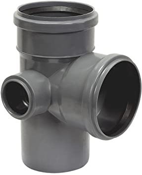 HT tubo doppio di derivazione DN 110/50/110/90°, raccordo doppio raccordo (DN 110/50/110/90° LINKS)