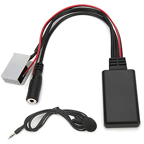 Kuuleyn Connecteur Audio de Voiture, autoradio 12 Broches RD4 Bluetooth Musique AUX Appel téléphonique Adaptateur Micro Mains Libres adapté pour Peugeot