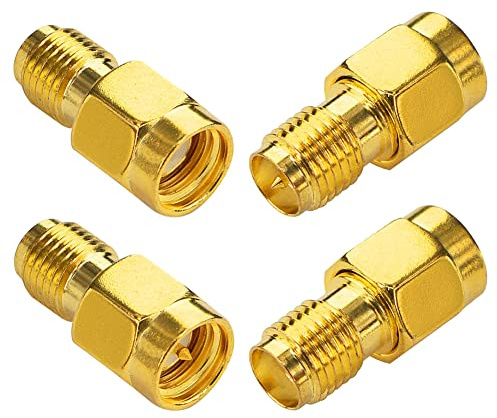Boobrie 4*SMA auf RP-SMA Stecker Kit WiFi Antennenadapter für WiFi Antennenbrillen FPV Drone Signal Booster