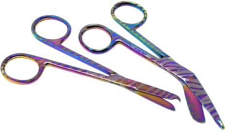 Bandage Scissors + Stitch Scissors Set of 2 Nurse Vet Tech Giftset - Made of Stainless Steel - 4.5 First Aid Shears Used For Cutting Vet Wrap Adhesive Removal