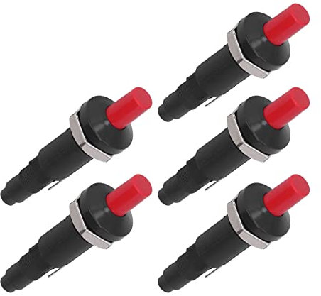 Allumage par éTincelle PiéZoéLectrique, 2 PièCes 1 Sortie 2 Bouton Poussoir Allumeur PiéZoéLectrique Allumage PiéZoéLectrique Universel Fileté Accessoires de Briquet de Cuisine pour Cheminée à Gaz