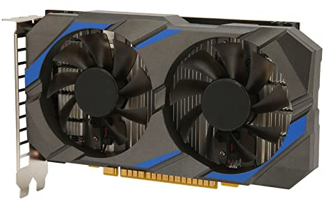 Vikye Carte Graphique 1050 Ti 4 Go, Carte Graphique de Jeu GDDR5 128 Bits, Interface PCI Express 3.0x16, Carte Graphique de Jeu avec 2 Ventilateurs Ultra Silencieux pour PC