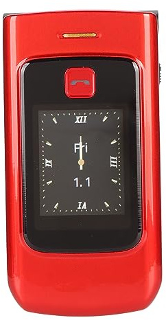 4G Klapphandy für Senioren, Entsperrtes, Robustes Klapphandy mit Großer Taste, Klarem Ton, SOS Taste, Doppelbildschirm, 4800 mAh GPS (Rot)