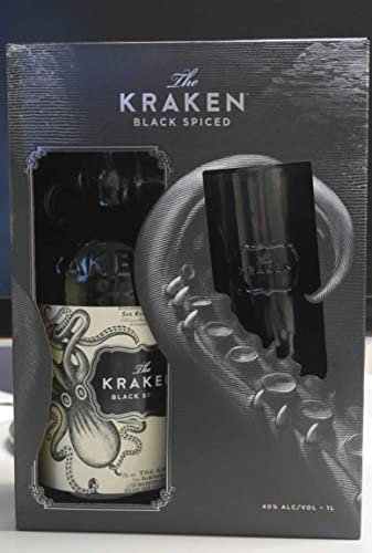 The Kraken Black Spiced 40% Vol. 1l in Geschenkbox mit Glas