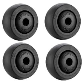 2 Zoll Schwarz Einzelrolle TPE Gummirad Silent Universal Zubehör Riemenscheibe 4St