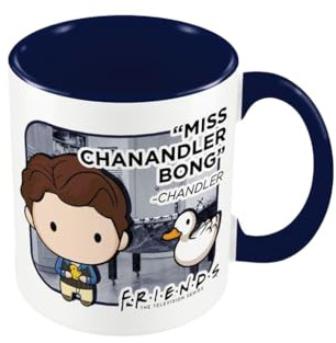 FRIENDS Pyramid International (Chandler Chibi), tazza in ceramica da 315 ml, taglia unica, colore: blu