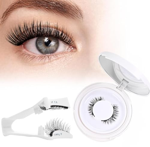PVFZXS Pestañas magnéticas, pestañas magnéticas sin delineador de ojos, pestañas magnéticas de aspecto natural, pestañas magnéticas con aplicador, sin necesidad de pegamento, imán de pestañas (Kit-A)