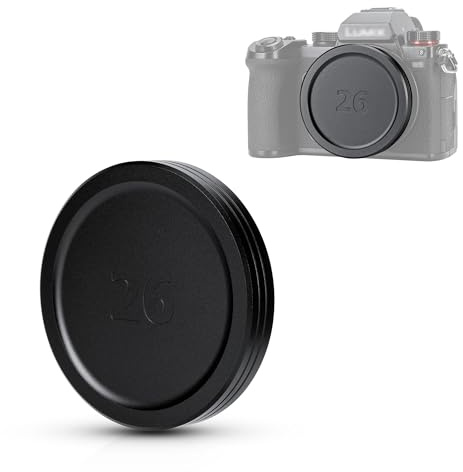JJC Aluminum Lens Cap for Panasoni. Lumix S 26mm f/8 L-Mount Lens, Black | S-R26E 26mm F8 Lens Durable Metal Cover Protector with Soft EVA Interior