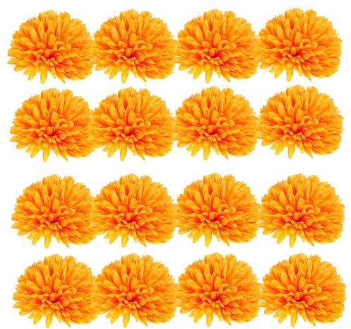 Ciieeo 50 Pcs Large White Artificial Chrysanthemum Flowers Outdoor Decorations Fake Flower Ornaments for Wedding Home Restaurant Decorations