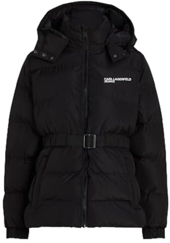 Karl Lagerfeld Jeans Femme Belted Puffer Black S