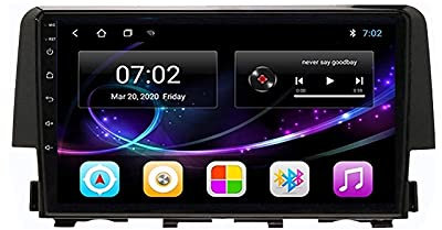 Genérico Radio con Pantalla táctil y navegación GPS para Civic 2016-2020 Unidad Principal Android Pantalla táctil IPS Receptor FM Soporte de navegación por satélite Bluetooth WiFi 4G Carplay DSP, 4 n