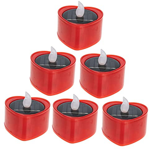 VICASKY 6pcs Solar Tea Lights Outdoor Solar Powered Led Candle Lamps Tealight for Garden Patio Wedding Party Decoration