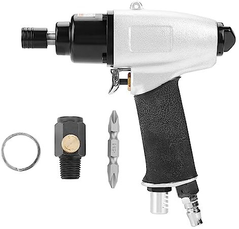 Pneumatic Impact Wrench, 1/4inch Air Screw Driver Gun 8500rpm Pneumatic Reversible Air Impact Wrench Impact Wrench Industrial Screw Driver Tool