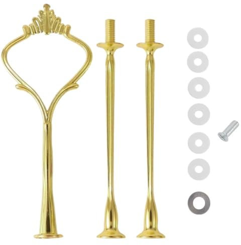 HiyyFloy Présentoir À Gâteaux Robuste À 3 Niveaux, avec Poignées Accessoires pour Assiettes À Fruits, Support De Tige avec Stylet