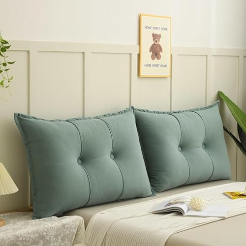 Cuscino per Testiera in Velluto - Grande Cuscino per Schienale con Copertura Rimovibile, Morbido Supporto per Letto, Divano, Tatami, Cuscino per Lettura e Relax in PP Cotone per Camera da Letto