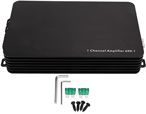 Brilluxa Amplificateur audio voiture, amplificateur 1 canal, Compatible avec haut-parleurs universels, Booster de signal audio, Module d'amplification pour système stéréo automobile