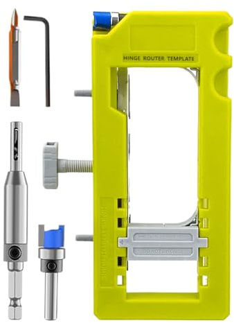 Schablone für Türscharniere – Fräsmaschine für Scharniere, verstellbar, robust, für Längen von 8 bis 13 cm in Schreinerarbeiten für Außenschränke und Türen