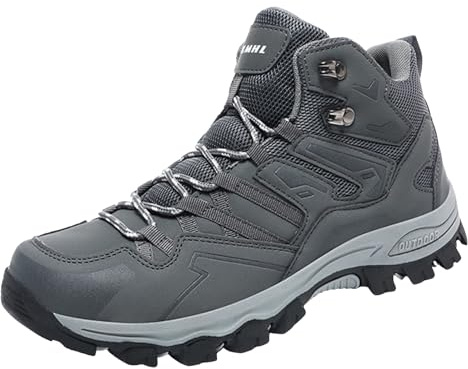 Men's Waterproof Hiking Boots Outdoor High-top Walking Boots Mens Trekking Sneaker Hiking Footwear Backpacking Mountaineering Shoes Trainers Lightweight Camping Climbing Shoes (8)