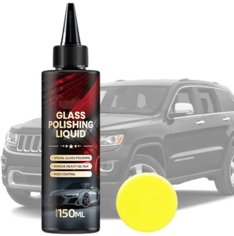 Holoras 150ml Car Glass Oil Film Remover, Glas Kratzer Entferner,Scheibenpolitur Auto, 2025 Upgraded Glas Poliermittel für innen & außen, Removes Swirls,Scratches,Wiper Marks (1)