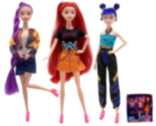 TELAOBAN Anime Puppe KP Doll Set, 3 Stück KP Merch Puppe mit Puppenkostüm Zubehör, Anime Merch Puppe, Puppen Geschenk für Kinder ab 3 Jahren