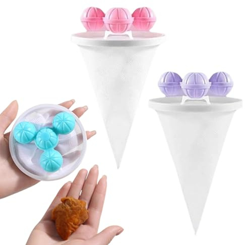 3PCS Floating Hair Filtering Mesh Removal, Washing Machine Hair Filter Cleaning Mesh Bag, Reusable Household Hairs Filter Net Pouch, For Dog Cat Owners Dorm
