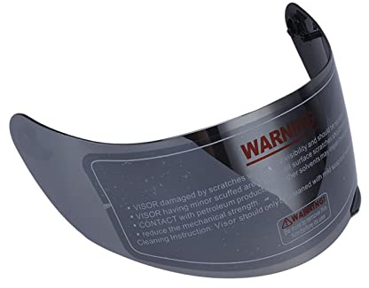 Althwuyu Motorcycle Helmet Visor Replacement Lens Silver Plated for Full Face Helmets Clear Wide View Lens with Snap Fit for Safe Riding 9.5in