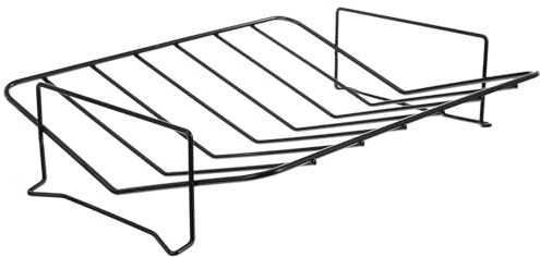 BESPORTBLE Support de Barbecue Pratique en Acier au Carbone Noir 39,8 X 29,5 X 8,5 Cm, Grille Rectangulaire Antiadhésive pour Poulet, Steaks et Côtelettes, pour Barbecue Extérieur et Cuisson