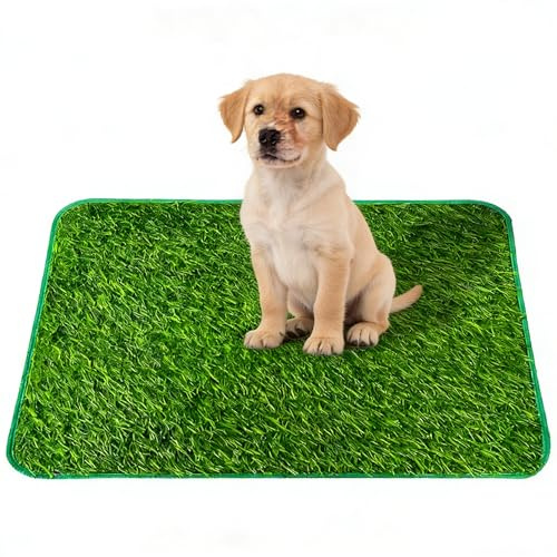 Artificial Grass Outdoor Dog Toilet, 58 × 46cm Dog Grass Pee Pad, Pet Turf Washable Potty Training Pads for Dogs, Pet Urine Pad & Lawn Decoration for Indoor & Outdoor Use